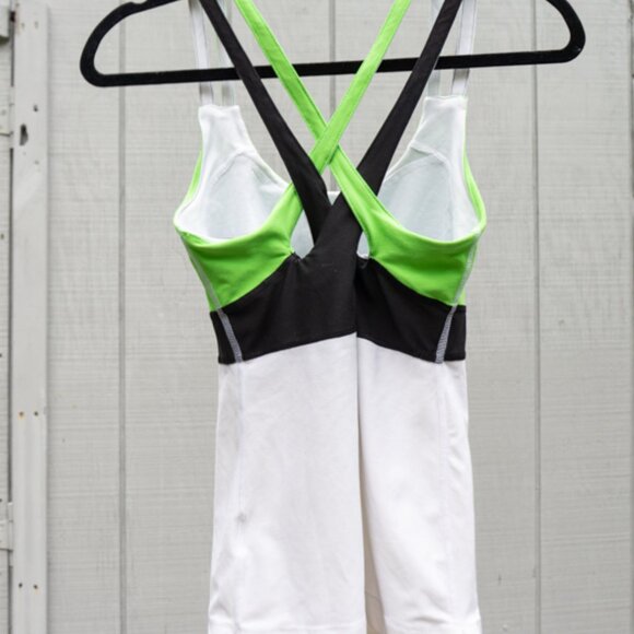 Nike Dri-Fit Tank Top Tennis S Green White Athletic Workout - Picture 4 of 8